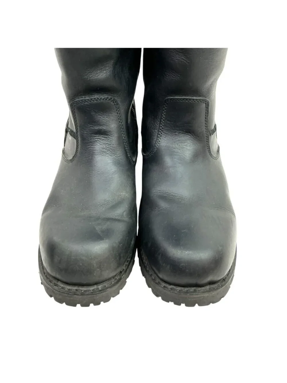 Hot Leathers BTM1019 Leather 12” Tall Motorcycle Boots Mens 11 Black